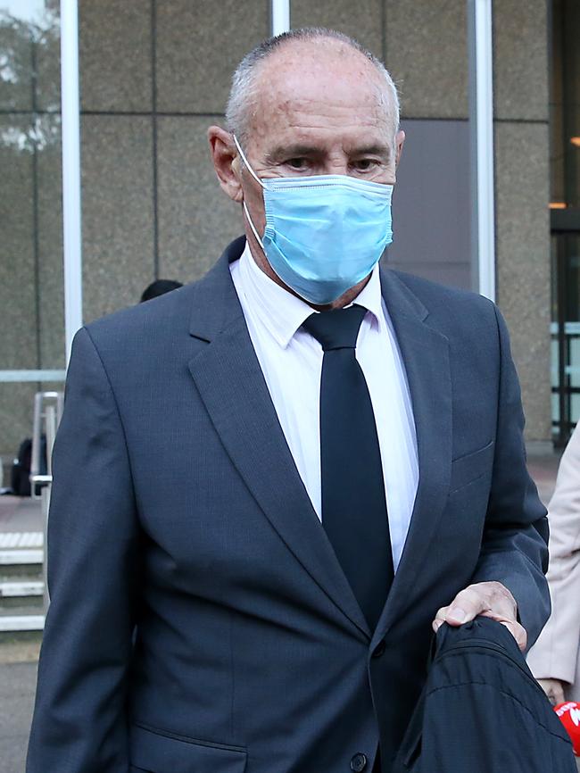 On trial for murdering his wife Lynette 40 years ago, Chris Dawson leaves court. Picture: Jane Dempster/The Australian.