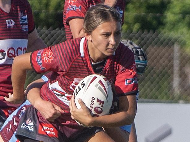 Chelsea McLeod playing in the u19's women Mackay Cutters. Picture: Michaela Harlow