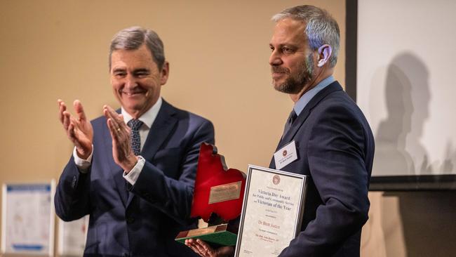 Brett Sutton wins the Victorian of the Year Award. Picture: Jake Nowakowski