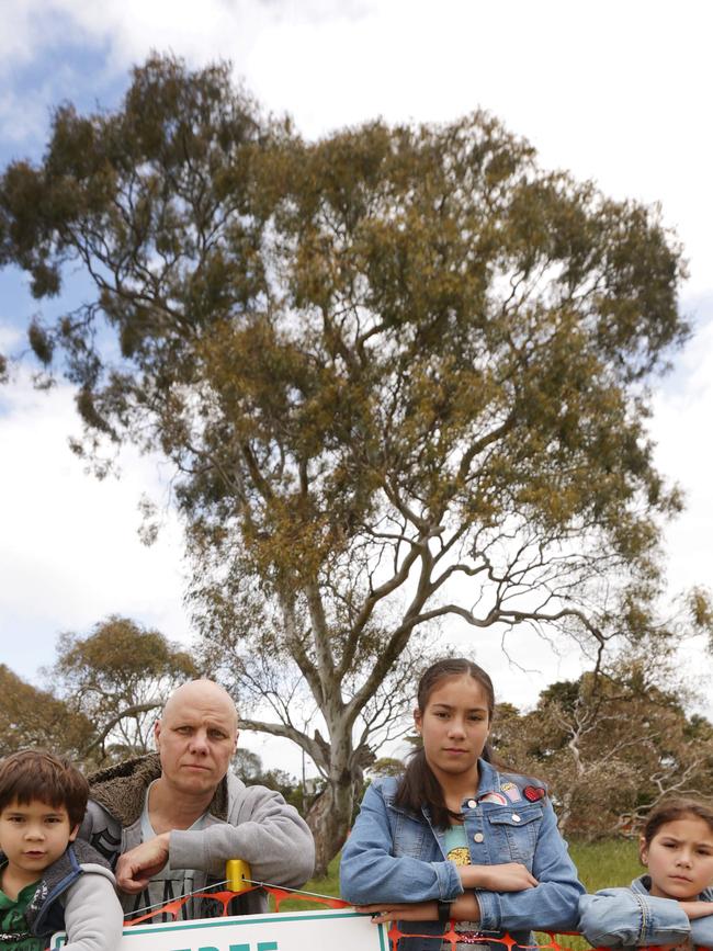 RAMF treasurer Scott Fothergill and his children Rhys, Tia and Lyla say they will miss the tranquillity at Braeside park. Picture Norm Oorloff