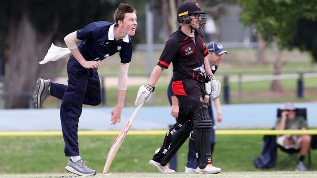 Callum Stow in action for Geelong in Victorian Premier Cricket. Picture: Peter Ristevski