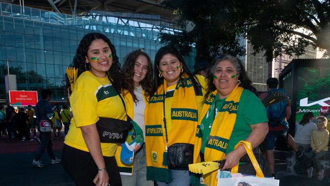 Fans ahead of the World Cup Matilda's v Sweden match at Suncorp Stadium. Photo - Stephen Archer