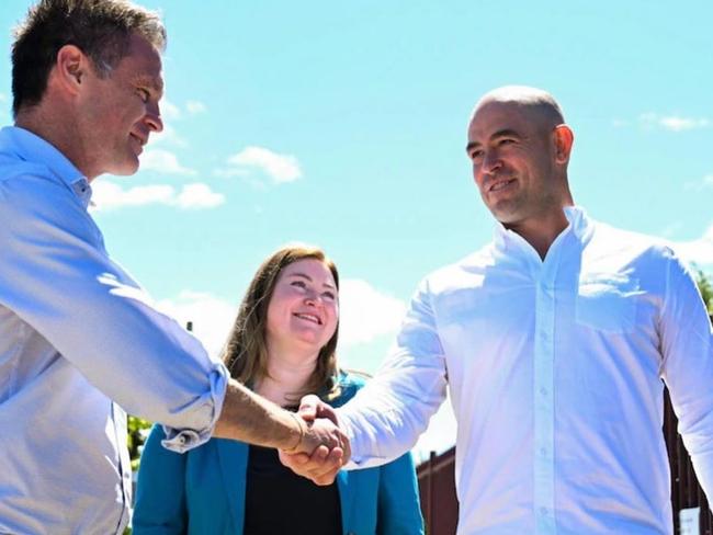 Terry Campese with Labor leader Chris Minns.