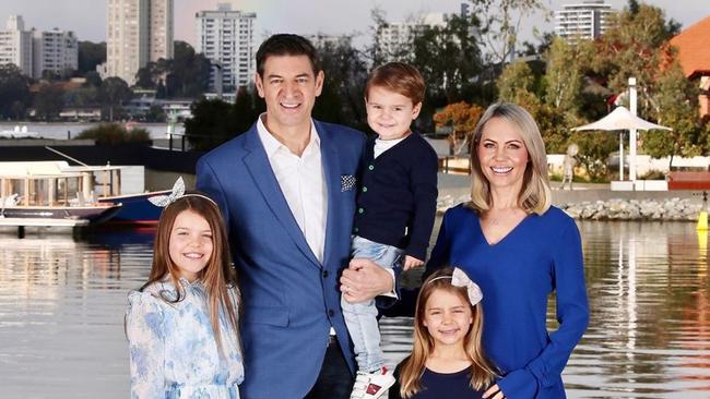 Zempilas with his wife Amy and their children Ava, Anthony and Chloe. Photo: Jackson Flindell / The West Australian