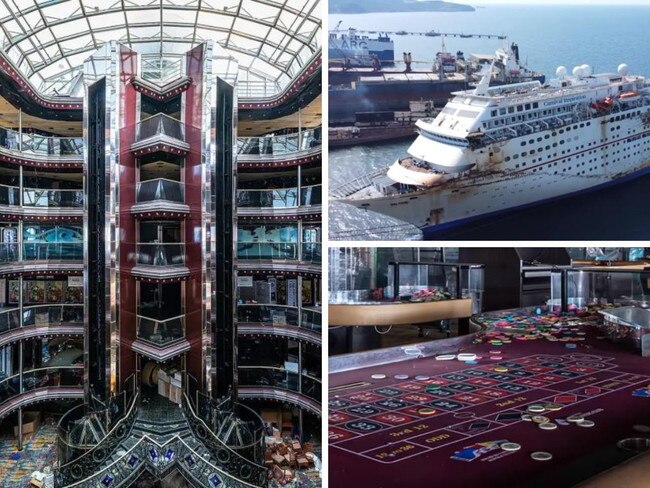 Inside abandoned ‘Fantasy’ cruise ship