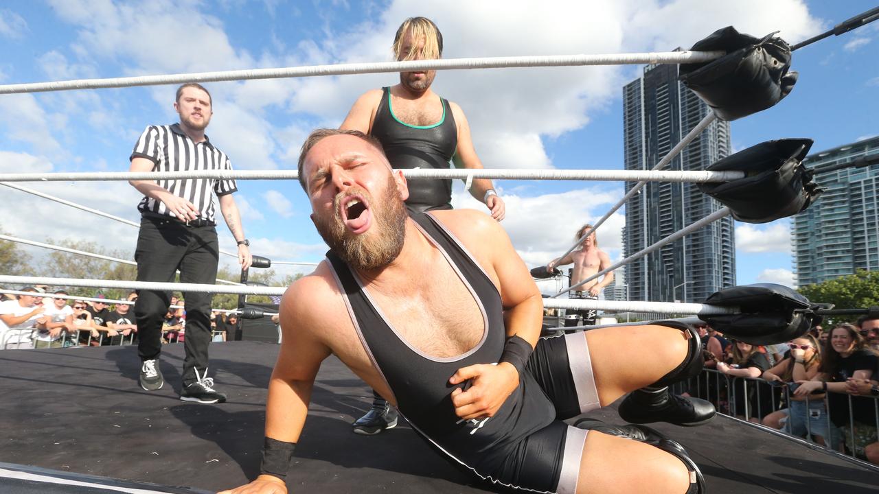 Smashing Pumpkins concert had some wrestling there. Picture: Richard Gosling