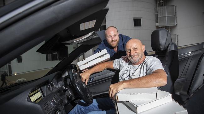 La Mensa Italian restaurant owner Luke Richmond's landlord Tony Kent is the best landlord ever, working as a delivery driver for the restaurant during COVID-19. Picture: LUKE BOWDEN