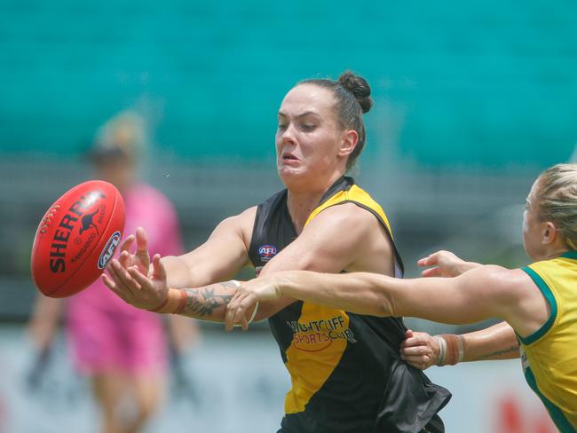 Nightcliffs Lauren Gooden can play in the foward line and ruck. Picture: Glenn Campbell