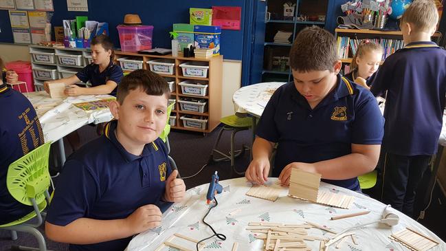 6SD students at South Grafton Public have constructed models to test their designs, scale and dimensions using paddle pop sticks.