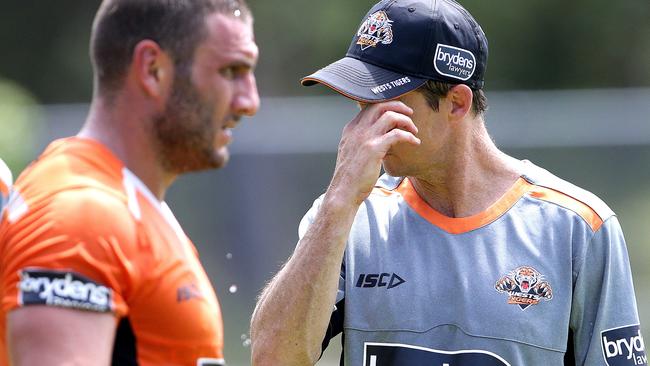 Coach Jason Taylor and Robbie Farah don’t see eye to eye. Picture: Peter Lorimer