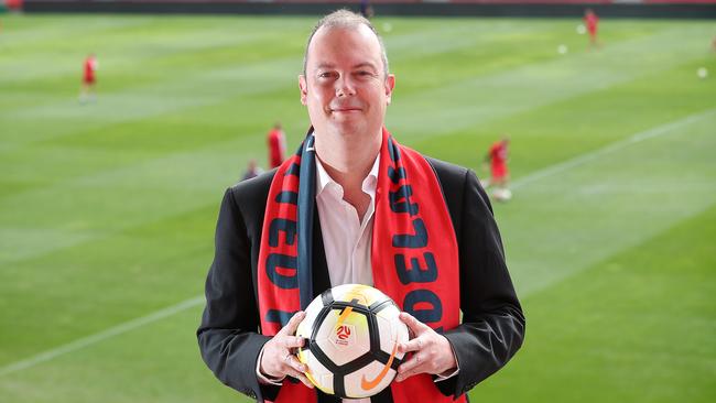 Adelaide United chairman Piet van der Pol has overseen the signing of Chinese midfielder Yongbin Chen at the Reds. Picture: Dylan Coker