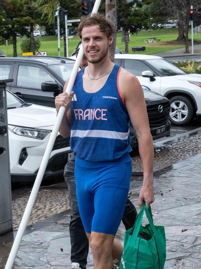 9. Jake Kolodjashnij as French pole vaulter Anthony Ammirati. Picture: Brad Fleet