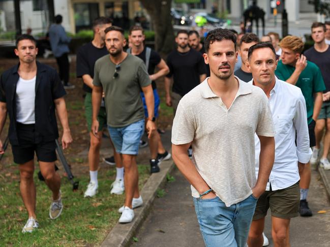 People arrive for a community vigil in Darlinghurst. Picture: Getty Images