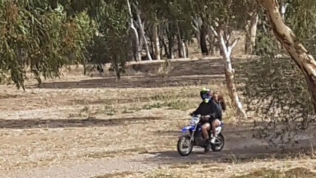 A motorbike caught riding through Wilfred Taylor Reserve, Morphett Vale.