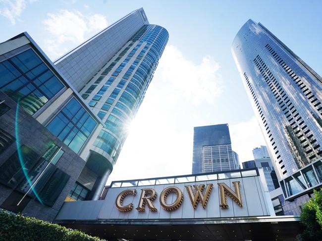 A general view is seen of Crown Casino in Melbourne, Thursday, April 16, 2020. Crown Resorts has stood down 95 per cent of its workforce - more than 11,500 staff - after coronavirus restrictions affected its casinos in Melbourne and Perth. (AAP Image/Michael Dodge) NO ARCHIVING