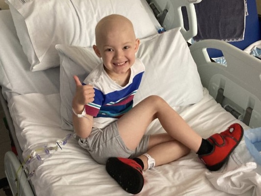 Mark and Wayne Bayfield, of the northern beaches' hotel owning family, are tackling the 350km 'Lighthouse to Lighthouse' walk in September to raise money for kids such as Jacob (pictured) who are supported by the Children's Cancer Institute. Picture: Supplied