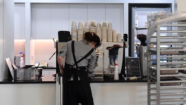 The press gallery’s new coffee kiosk. Picture: AAP