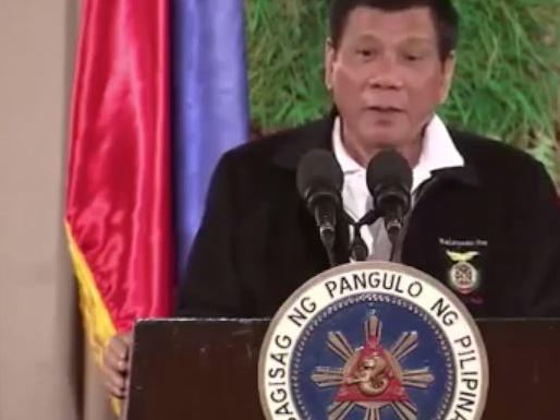 Rodrigo Duterte relayed his conversation with President-elect Trump. Picture: Presidential Communications/Government of the Philippines