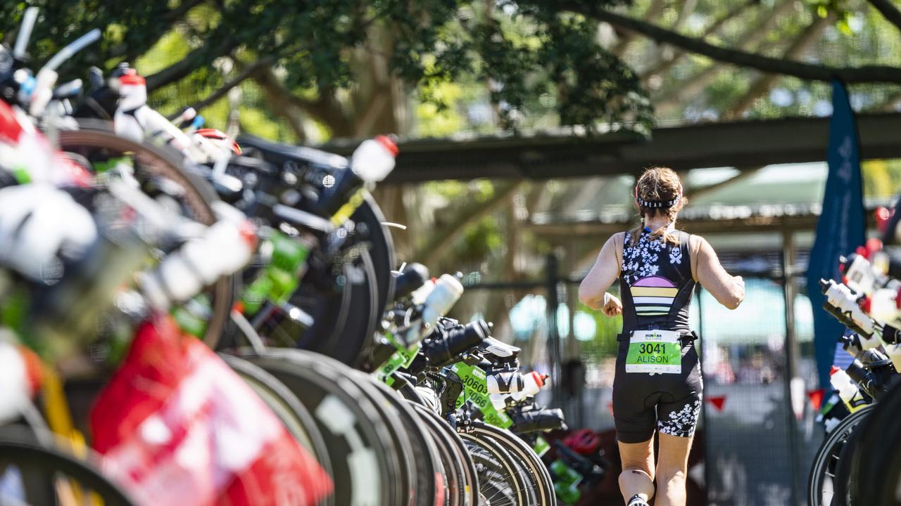 Cairns Iron Man - Alison Lochrin (3041) at the bike transition . Picture: Brian Cassey