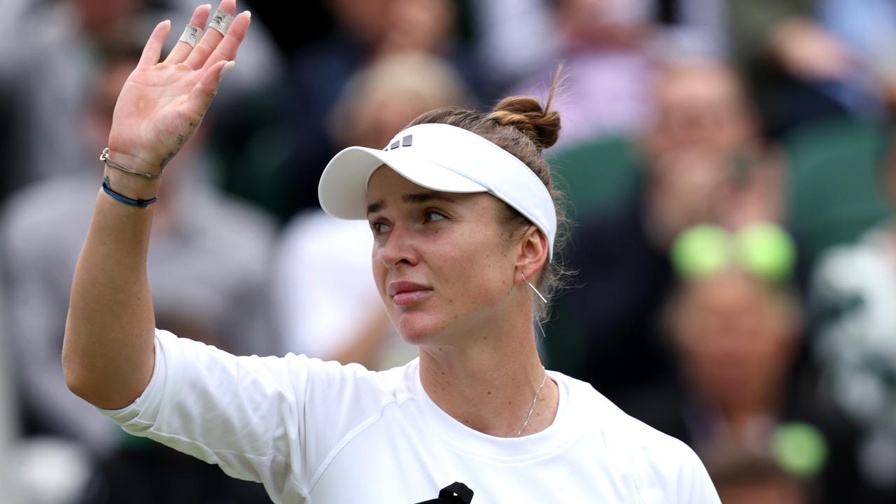 Elina Svitolina was in tears at Wimbledon. Photo by Clive Brunskill/Getty Images.