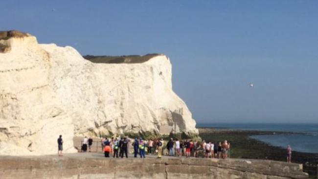 Cliff Collapse At Seaford Head: Search For Sunbathers Potentially ...