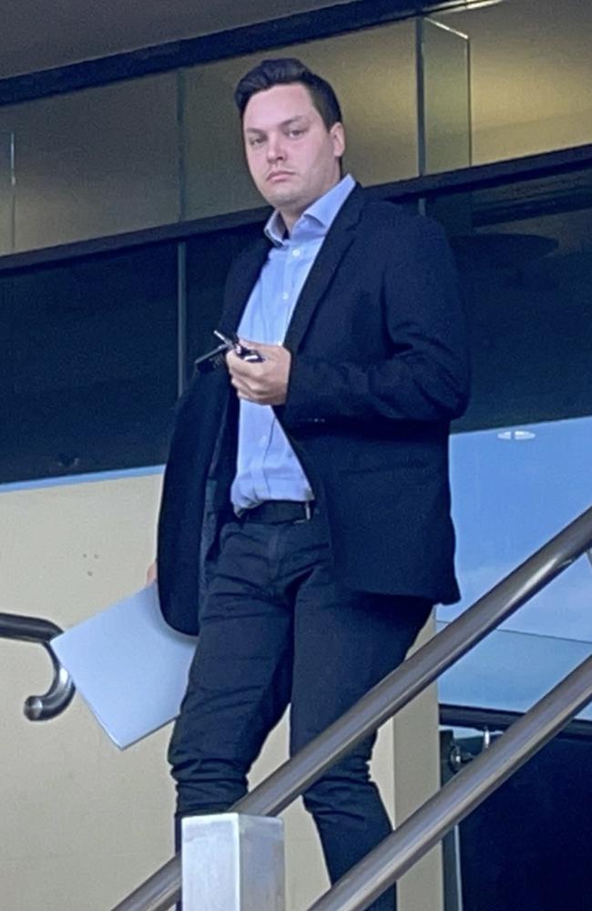 Caspian Walter Inskip leaves Mackay courthouse after his first appearance in late 2024. Picture: Janessa Ekert