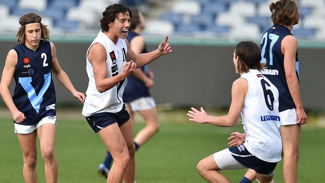 Jye Caldwell, left. Picture: Nigel Hallett