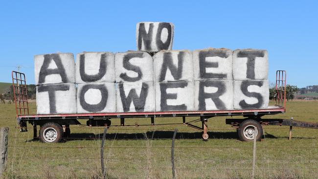 Victorian farmers have been protesting proposed AusNet plans. Picture: Alex Coppel