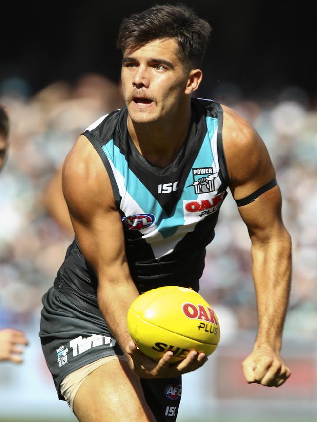 Riley Bonner was a revelation for Port Adelaide. Picture Sarah Reed