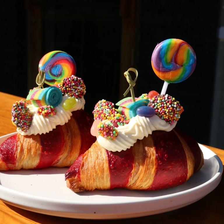 Candyland croissant from The Baker’s Duck, Toowoomba