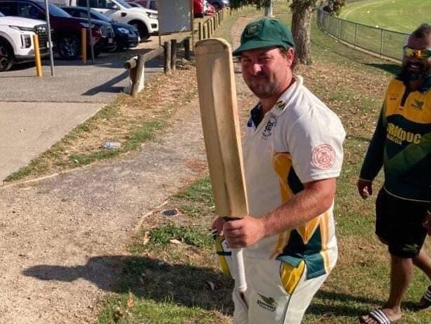 Ben Williams walks off after making 106no for Moorooduc. Picture: Facebook