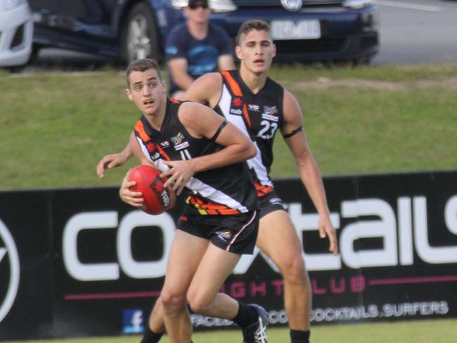 Star St Mary’s recruit Josh O’Brien pictured while playing for NT at the NAB AFL Under-16s Carnival at Southport. Picture: SUPPLED