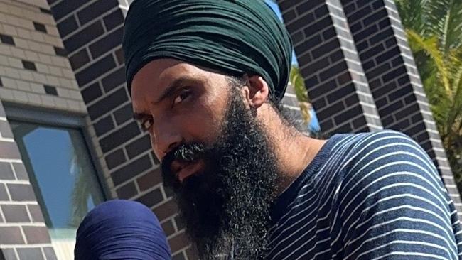 Right: Lovepreet Singh outside Lismore Courthouse facing charges of Dangerous driving occ death-drive manner dangerous and Negligent driving (occasioning death).