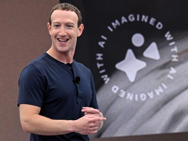 Meta founder and CEO Mark Zuckerberg speaks during Meta Connect event at Meta headquarters in Menlo Park, California on September 27, 2023. (Photo by JOSH EDELSON / AFP)