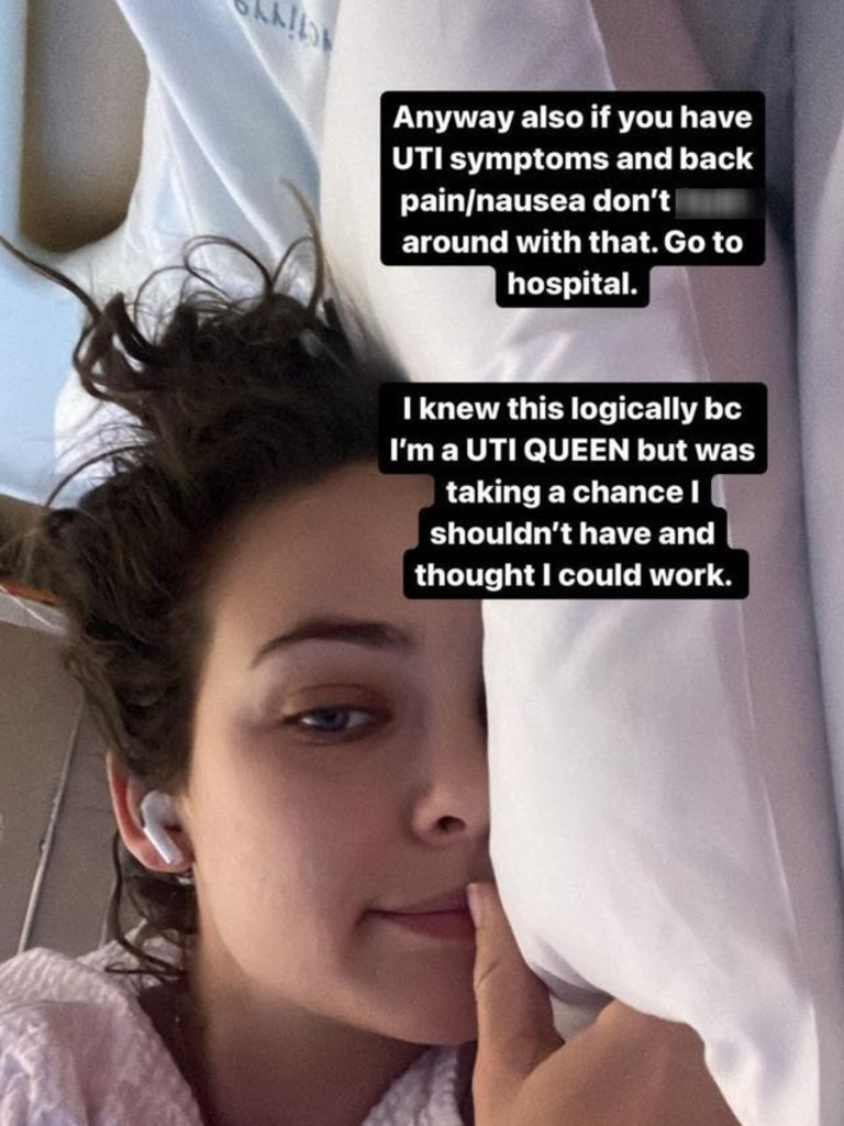 Abbie Chatfield has spoken about getting UTIs. Picture: Instagram