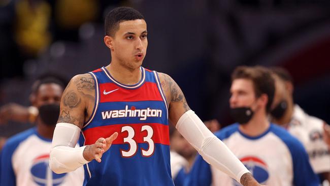 Kyle Kuzma isn’t even playing for the Lakers any more. Photo: Rob Carr/Getty Images/AFP