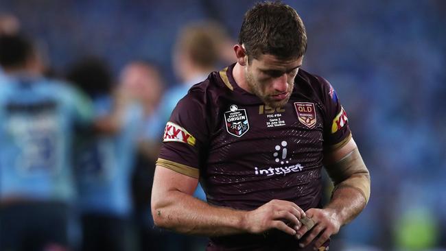 Andrew McCullough after Queensland’s Game II defeat. Picture: Getty