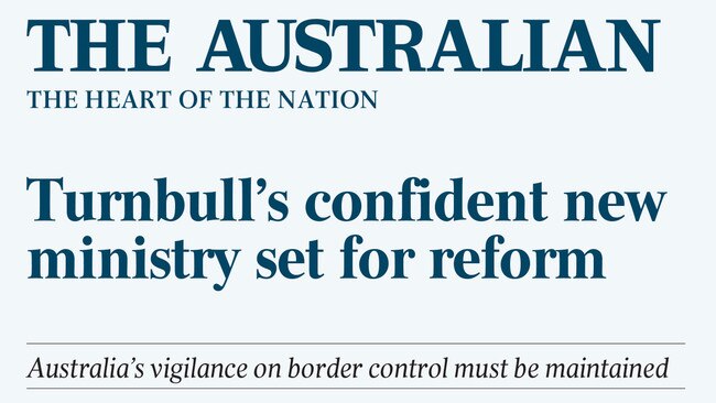 The Australian’s editorial, September 22, 2015