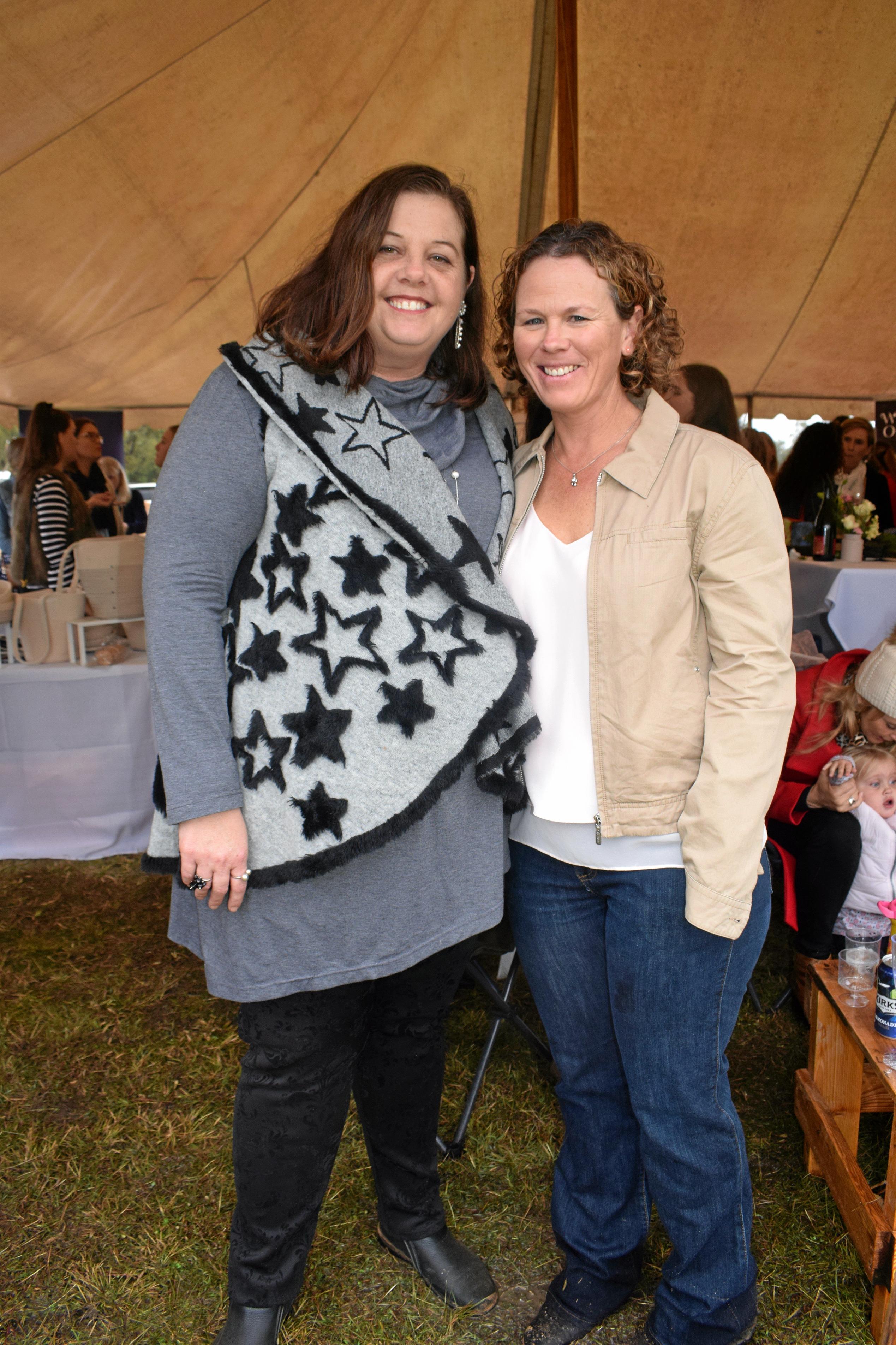 Heidi Beeton and Emma Eising at the Condamine Cods Annual Ladies Day, June 8. Picture: Brooke Duncan