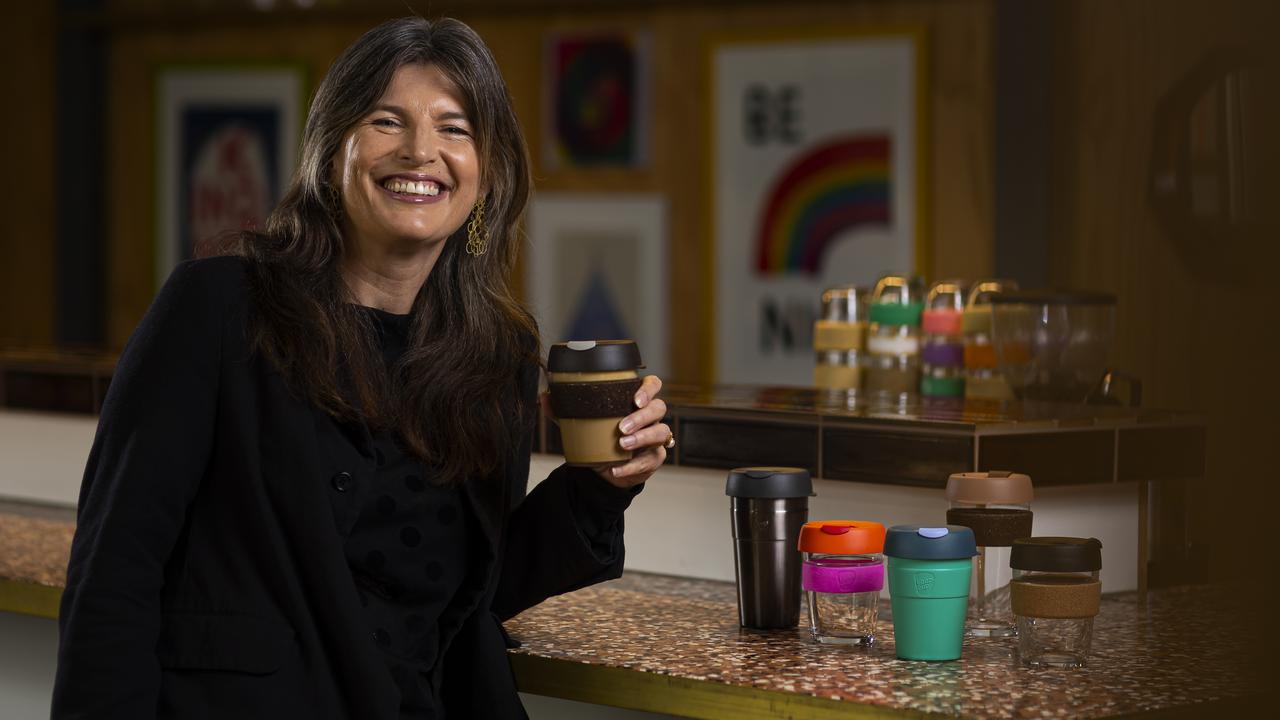 KeepCup went from two founding staff to 55 in 12 years and expects to reach 60 soon. It is a member of 1% for the Planet and has donated more than $2m to causes and campaigns that advocate against single-use. Picture: NCA NewsWire/Daniel Pockett