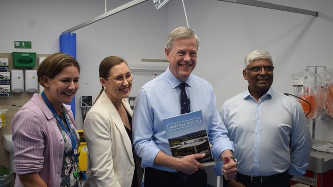 State Health Minister Tim Nicholls and Rockhampton MP Donna Kirkland pictured with Dr Ruth Varrall and Dr Sri Kanth Peddireddy at Rockhampton Hospital’s new orthopaedic clinic.