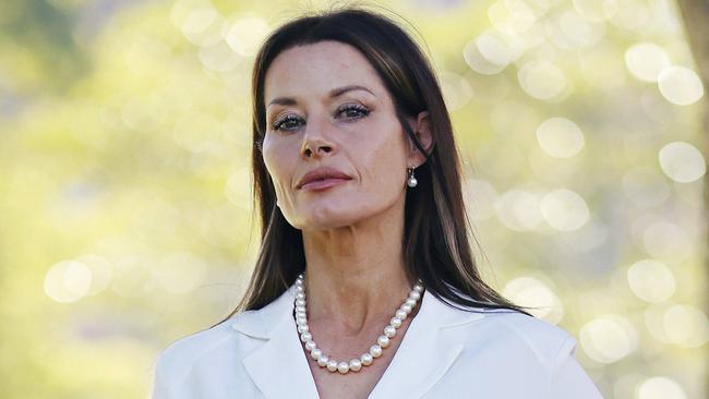 DAILY TELEGRAPH - 27.6.24TV actor Madeleine West pictured at Hyde Park in Sydney this morning. Picture: Sam Ruttyn