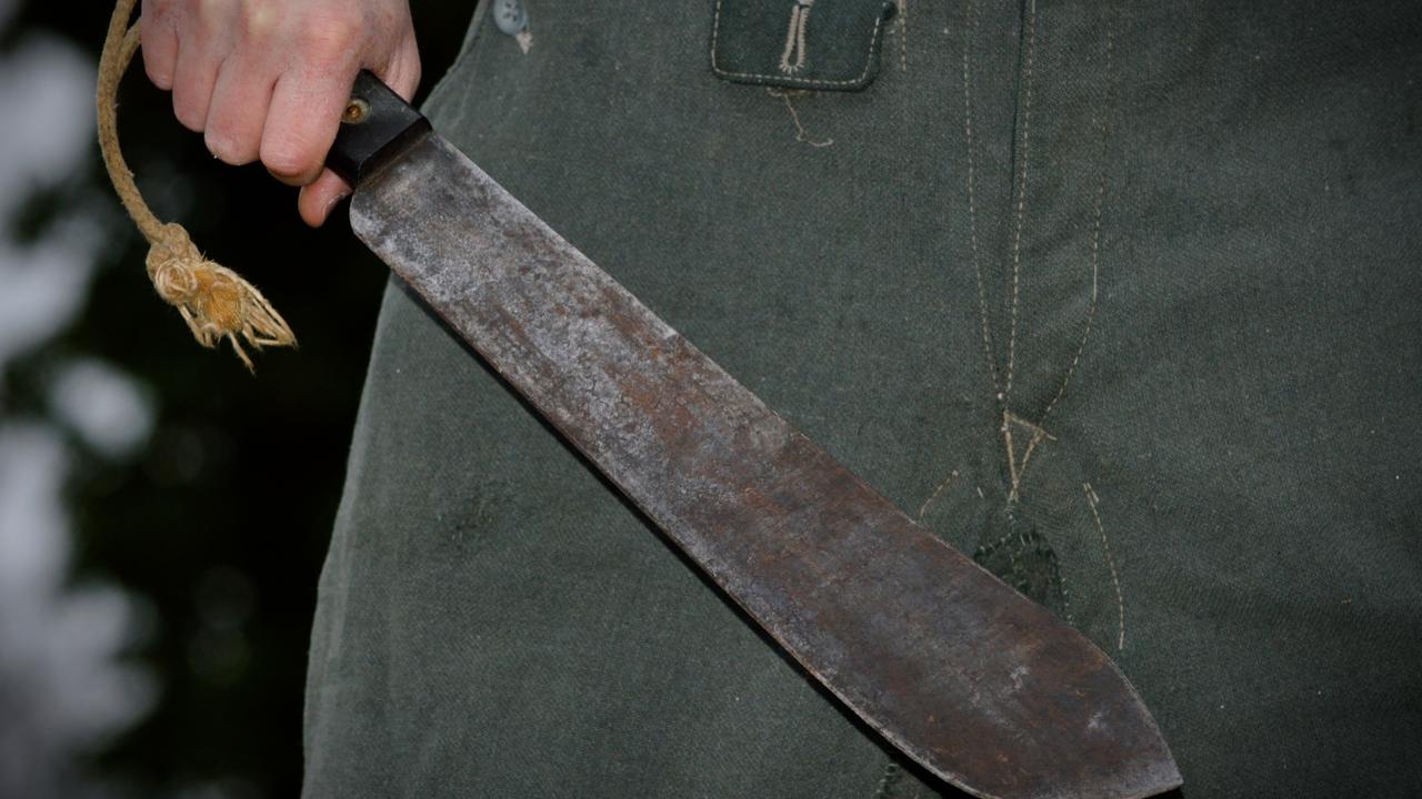 There are reports of a man wielding a machete in Wine Drive Park.