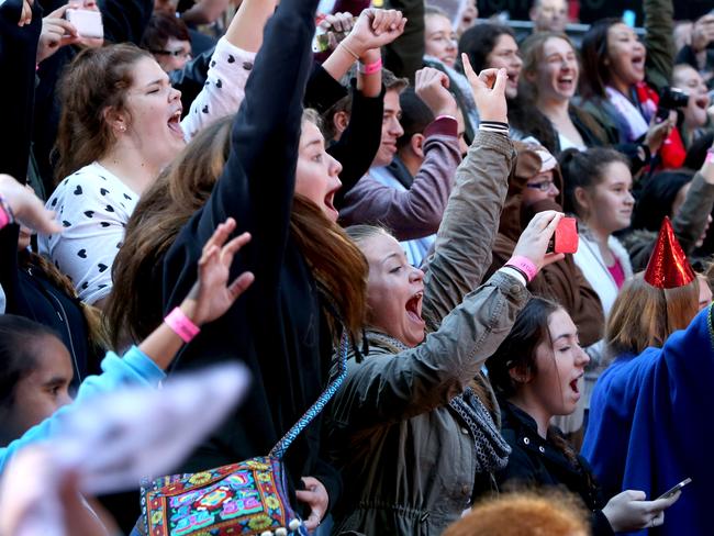 Fans want more ... 5 Seconds of Summer perform on Sunrise. Picture: Chris Pavlich