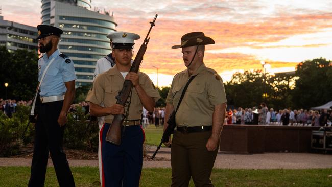 109 years after the Gallipoli landings, Territorians gather in Darwin City to reflect on Anzac Day. Picture: Pema Tamang Pakhrin