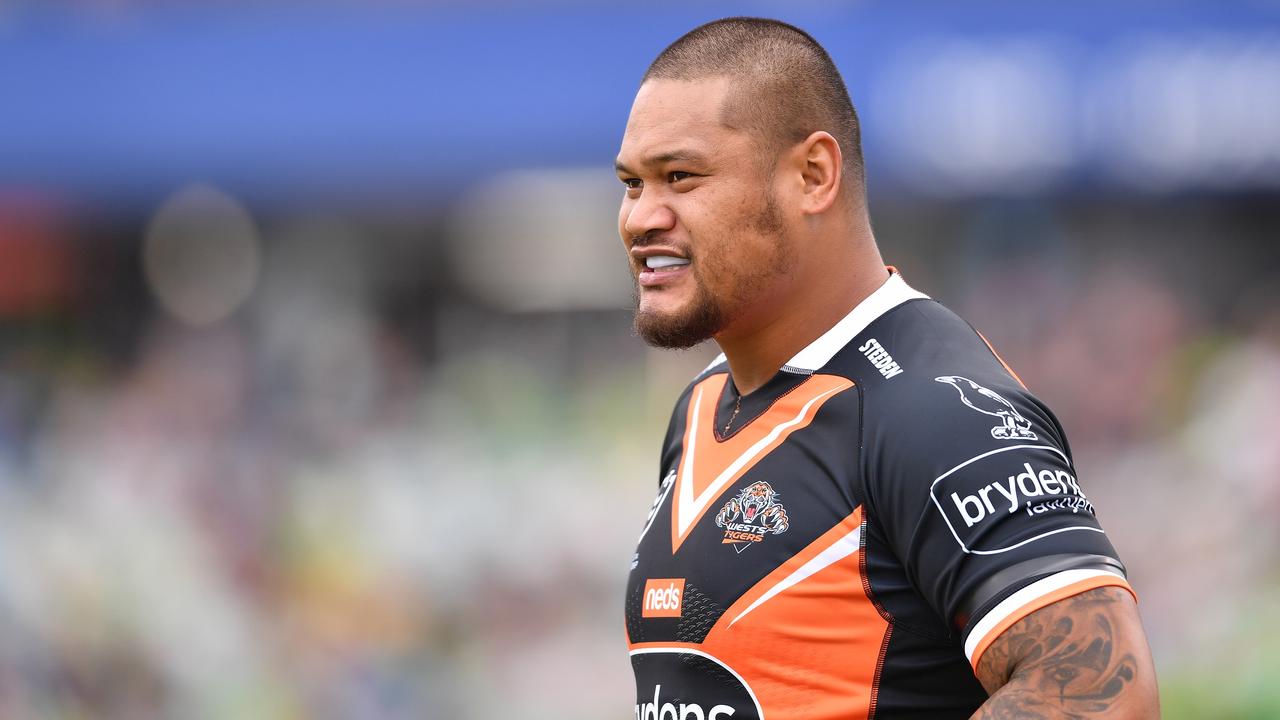 Joey Leilua is no longer at the Tigers. Picture: Robb Cox - NRL Photos