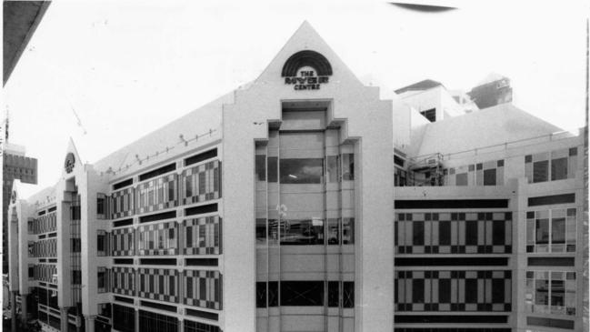 Exterior of the Myer Centre facade after its completion in 1991. Picture: File