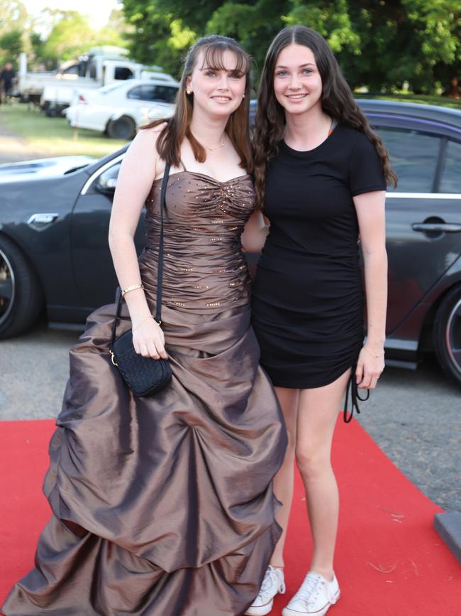 Zara Healy and partner at the James Nash State High School formal 2022.