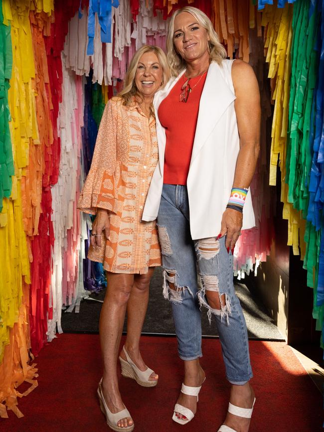Danielle Laidley and partner Donna Leckie. Picture: Fiona Hamilton