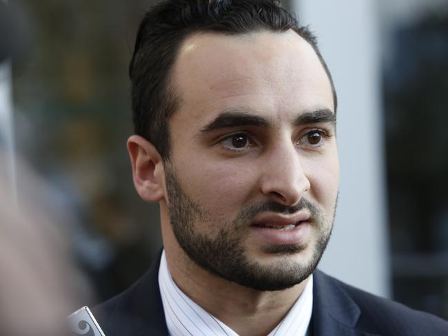 Osama Hawat’s lawyer Ahmed Dib pictured outside Bankstown Court.